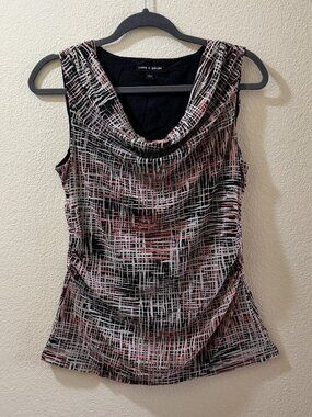 Abstract Print Sleeveless Top Size L